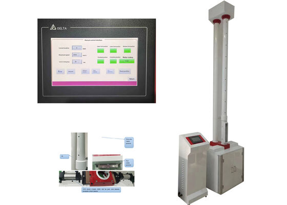 Apparecchiature per prove con martello a caduta utilizzate nei laboratori e nelle linee di produzione per garantire la conformità dei materiali agli standard di settore
